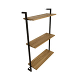 Estantería para Macetas Bruselas Madera Natural y Negro 62x100cm Escalera de Tres Niveles - BASES PARA MACETAS DE INTERIOR | Bylmo