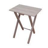 Mesa auxiliar Cenizo Blanco y Crema 48x59cm Cuadrada Apilable y Plegable - MESAS AUXILIARES | Bylmo