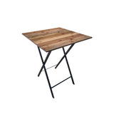 Mesa auxiliar Negro 59x70cm Cuadrada Apilable y Plegable - MESAS AUXILIARES | Bylmo