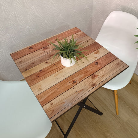 Mesa auxiliar Negro 59x70cm Cuadrada Apilable y Plegable - MESAS AUXILIARES | Bylmo