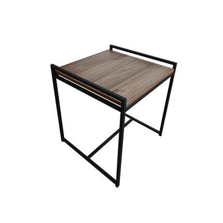 Mesa auxiliar Pietra Santa 2025 Gales y Negro 40x45cm Cuadrada - MESAS AUXILIARES | Bylmo