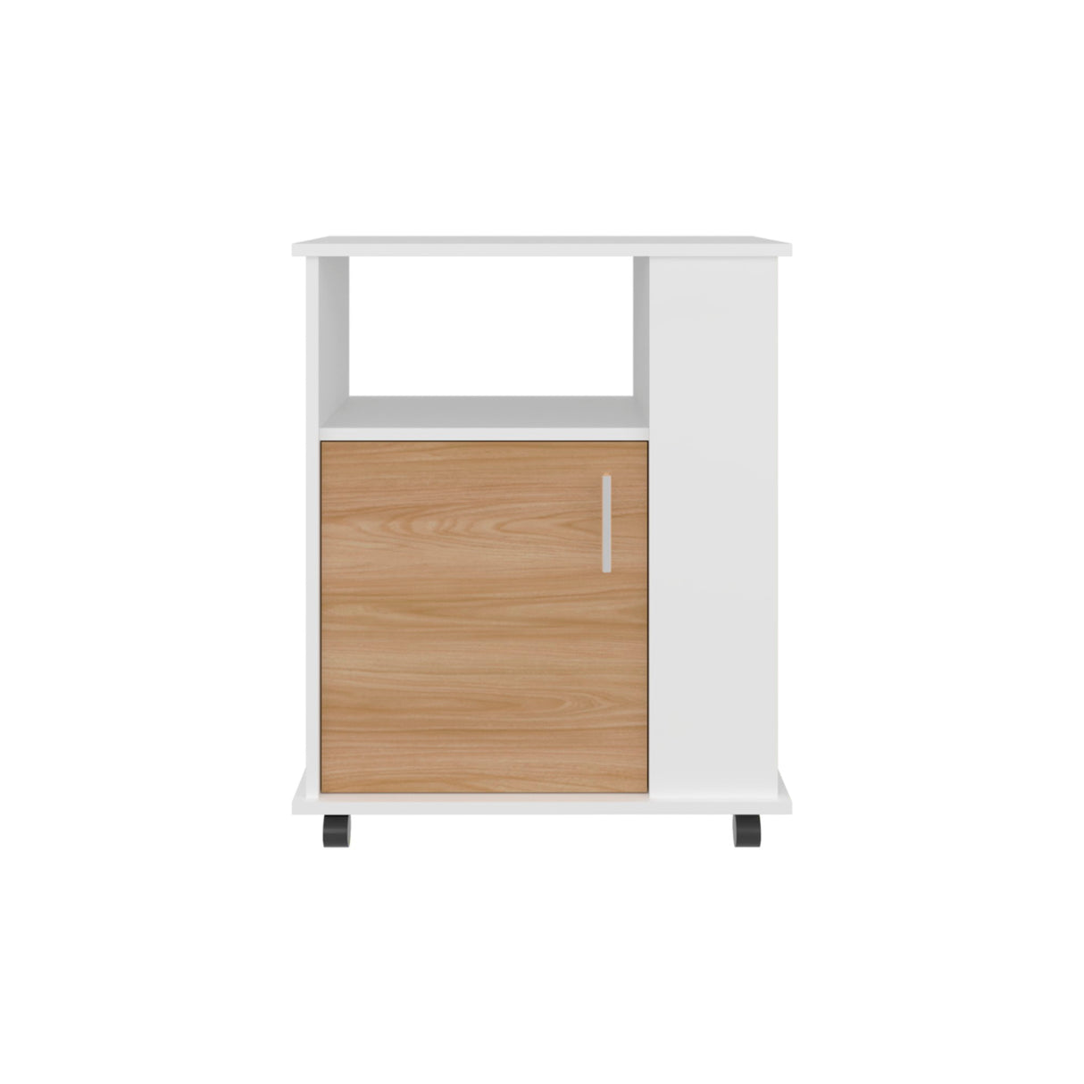 Mueble Microondas Blanco y Fresno 60x73.5cm Sin Cajones con Una Puerta - ALACENAS Y MUEBLES MICROONDAS | Bylmo