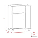 Mueble Microondas Blanco y Fresno 60x73.5cm Sin Cajones con Una Puerta - ALACENAS Y MUEBLES MICROONDAS | Bylmo