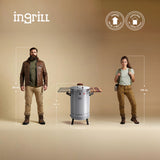 Barril Ahumador Premium Plateado 48x96.5cm Para 40 Libras con Termómetro y Control de Ventilación - BARRILES Y AHUMADORES | Bylmo