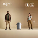 Barril Ahumador Basik Plateado 39x73.5cm Para 25 Libras con Termómetro y Control de Ventilación - BARRILES Y AHUMADORES | Bylmo