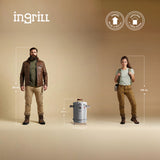 Barril Ahumador Basik Plateado 30x53.5cm Para 8 Libras con Termómetro y Control de Ventilación - BARRILES Y AHUMADORES | Bylmo