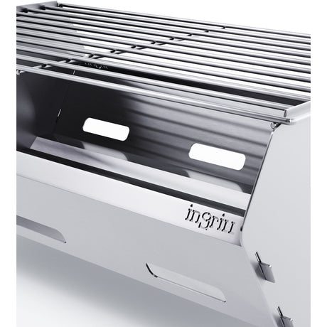 Asador Portátil Basik Plateado 30x26cm para Carbón - ASADORES | Bylmo