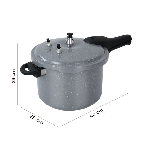 Olla a Presión Kalley Gris y Blanco 40x23cm de 6 Litros - OLLAS Y SARTENES | Bylmo