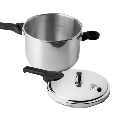 Olla a Presión Kalley Plateado 48.1x24.4cm de 0.7 Litros Apta para Inducción - OLLAS Y SARTENES | Bylmo