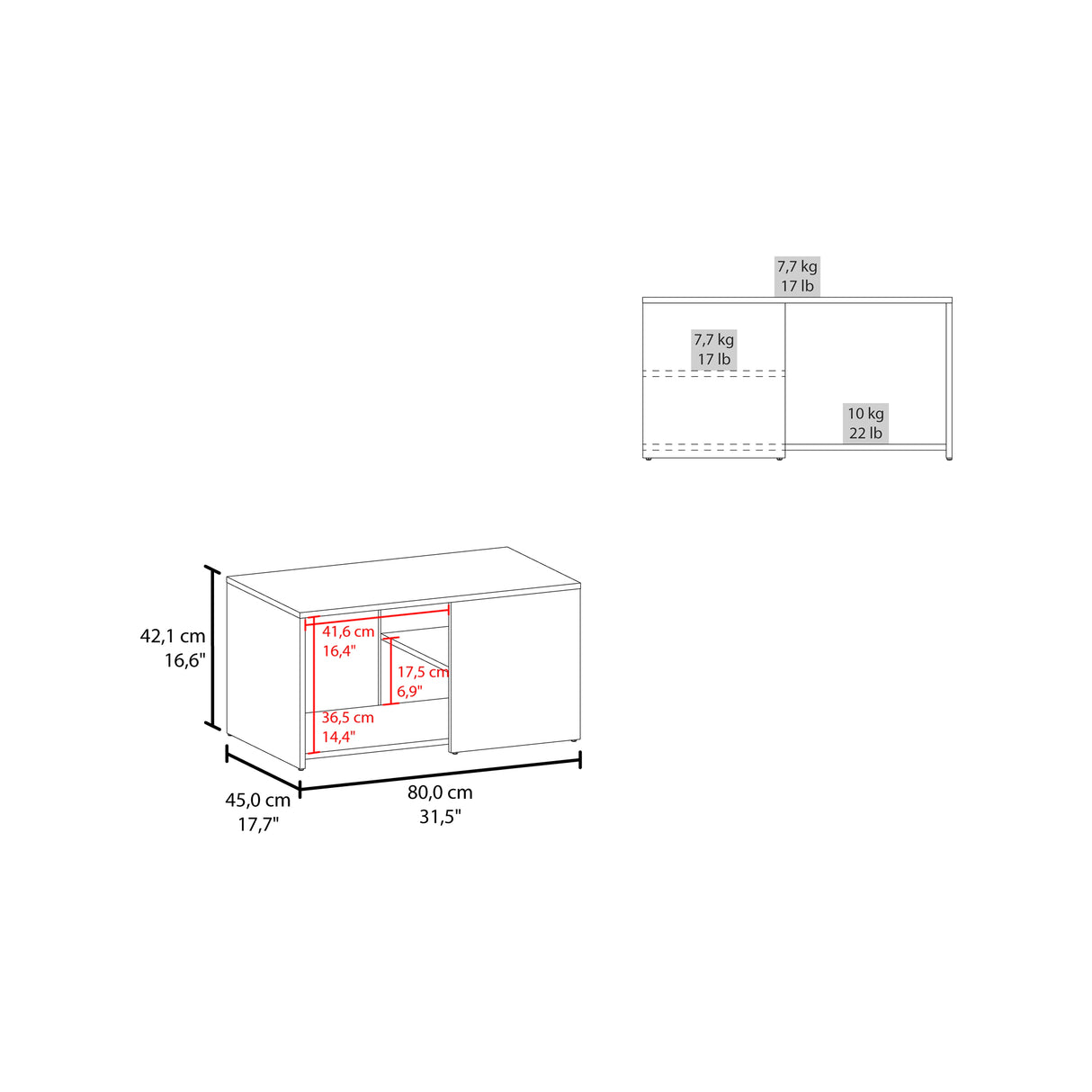 Mesa de Centro Adel Capri y Fresno 80.1x42.1cm Rectangular - MESAS DE CENTRO | Bylmo