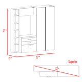 Closet Brunson Fresno y Wengue 207.4x200.2cm con Dos Cajones y Quince Compartimientos - CLOSETS | Bylmo