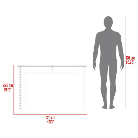 Mesa de Comedor Portofino Onix 120x75.6cm Cuadrado de Cuatro Puestos sin Sillas - COMEDORES | Bylmo