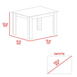 Mesa de Comedor Portofino Onix 120x75.6cm Cuadrado de Cuatro Puestos sin Sillas - COMEDORES | Bylmo