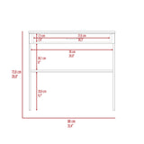 Escritorio Fresno y Wengue 80x73.6cm con Un Cajón - ESCRITORIOS | Bylmo