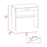 Escritorio Fresno y Wengue 80x73.6cm con Un Cajón - ESCRITORIOS | Bylmo