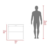Escritorio Fresno y Wengue 80x73.6cm con Un Cajón - ESCRITORIOS | Bylmo