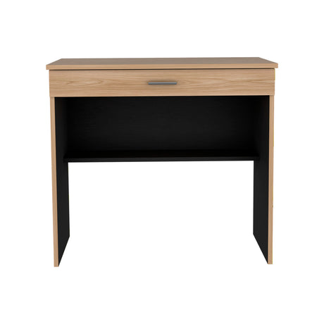 Escritorio Fresno y Wengue 80x73.6cm con Un Cajón - ESCRITORIOS | Bylmo