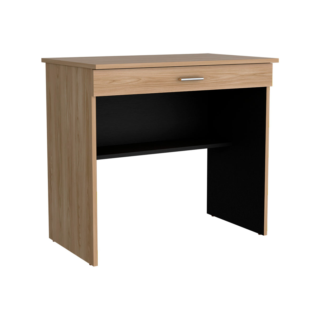 Escritorio Fresno y Wengue 80x73.6cm con Un Cajón - ESCRITORIOS | Bylmo