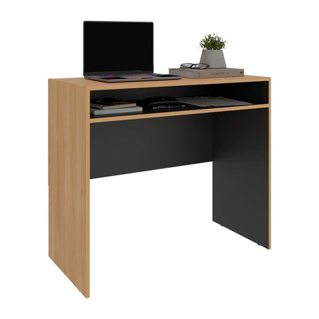 Escritorio Stella Fresno y Wengue 89.2x77cm sin Cajones - ESCRITORIOS | Bylmo