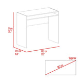 Escritorio Stella Fresno y Wengue 89.2x77cm sin Cajones - ESCRITORIOS | Bylmo