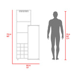Bar Ozzy Wengue y Capri 80.9x175cm con Siete Compartimientos con Doce Portacopas y con Ocho Portabotellas - BARES | Bylmo