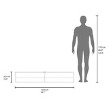 Rack de TV Avellana 150x26.5cm Flotante para TV Hasta 65" Pulgadas con Un Compartimiento - MUEBLES DE TV | Bylmo