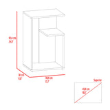 Mesa Auxiliar Everett Blanco 39.8x63.4cm Rectangular con un Compartimiento - MESAS AUXILIARES | Bylmo