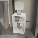 Mesa Auxiliar Everett Blanco 39.8x63.4cm Rectangular con un Compartimiento - MESAS AUXILIARES | Bylmo