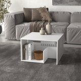 Mesa Auxiliar Everett Blanco 39.8x63.4cm Rectangular con un Compartimiento - MESAS AUXILIARES | Bylmo