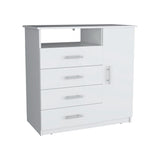 Cómoda Peru Blanco 91x88.6cm con Cuatro Cajones - CAJONERAS Y COMODAS | Bylmo