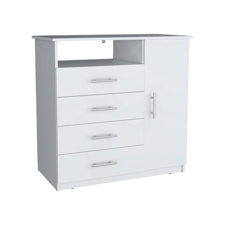 Cómoda Peru Blanco 91x88.6cm con Cuatro Cajones - CAJONERAS Y COMODAS | Bylmo