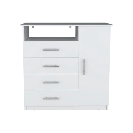 Cómoda Peru Blanco 91x88.6cm con Cuatro Cajones - CAJONERAS Y COMODAS | Bylmo