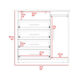 Cómoda Peru Blanco 91x88.6cm con Cuatro Cajones - CAJONERAS Y COMODAS | Bylmo