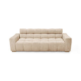 Sofá Cama Miami Beige 228x78cm de Tres Puestos Reclinable y con Apoya Brazos - SOFAS Y POLTRONAS | Bylmo
