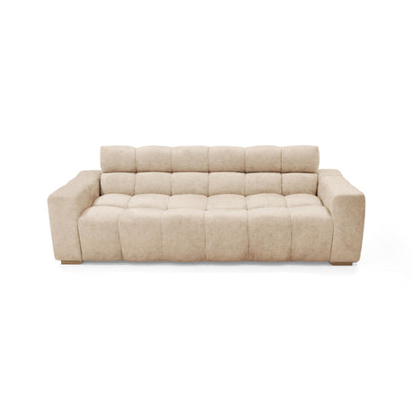 Sofá Cama Miami Beige 228x78cm de Tres Puestos Reclinable y con Apoya Brazos - SOFAS Y POLTRONAS | Bylmo