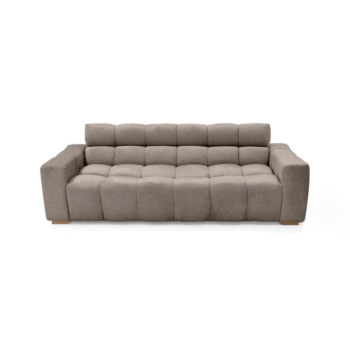 Sofá Cama Miami Taupe 228x78cm de Tres Puestos Reclinable y con Apoya Brazos - SOFAS Y POLTRONAS | Bylmo