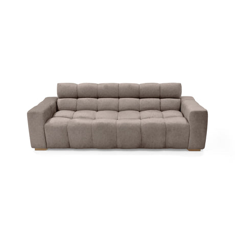 Sofá Cama Miami Taupe 228x78cm de Tres Puestos Reclinable y con Apoya Brazos - SOFAS Y POLTRONAS | Bylmo