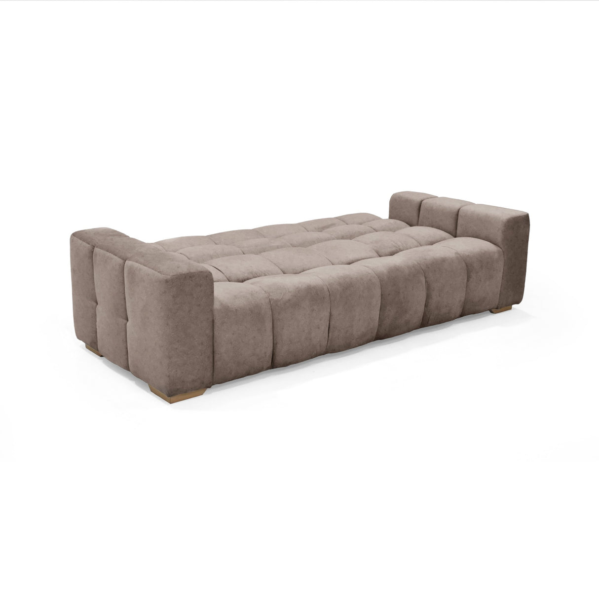 Sofá Cama Miami Taupe 228x78cm de Tres Puestos Reclinable y con Apoya Brazos - SOFAS Y POLTRONAS | Bylmo