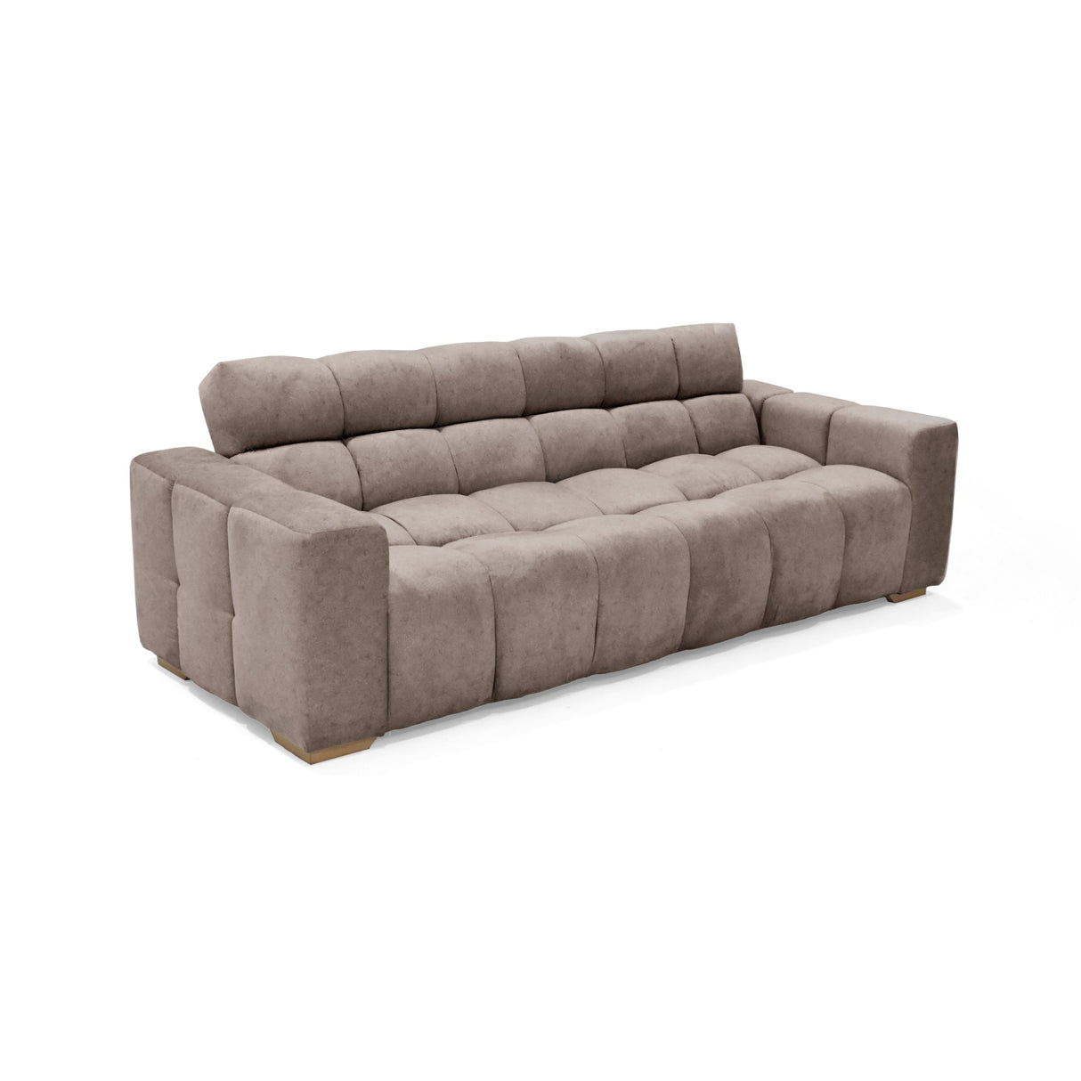 Sofá Cama Miami Taupe 228x78cm de Tres Puestos Reclinable y con Apoya Brazos - SOFAS Y POLTRONAS | Bylmo