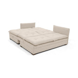 Sofá en L Napoles Trigo 166x80cm de Tres Puestos Reclinable con Almacenamiento Lado Derecho y con Apoya Brazos - SOFAS Y POLTRONAS | Bylmo