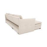 Sofá en L Napoles Trigo 166x80cm de Tres Puestos Reclinable con Almacenamiento Lado Derecho y con Apoya Brazos - SOFAS Y POLTRONAS | Bylmo