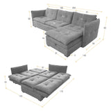 Sofá en L Napoles Indigo 166x80cm de Tres Puestos Reclinable con Almacenamiento Lado Izquierdo y con Apoya Brazos - SOFAS Y POLTRONAS | Bylmo