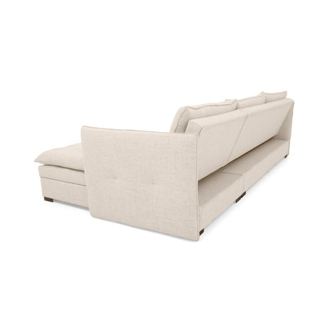 Sofá en L Napoles Trigo 166x80cm de Tres Puestos Reclinable con Almacenamiento Lado Izquierdo y con Apoya Brazos - SOFAS Y POLTRONAS | Bylmo