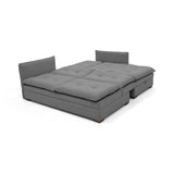 Sofá en L Napoles Gris 166x80cm de Tres Puestos Reclinable con Almacenamiento Lado Izquierdo y con Apoya Brazos - SOFAS Y POLTRONAS | Bylmo