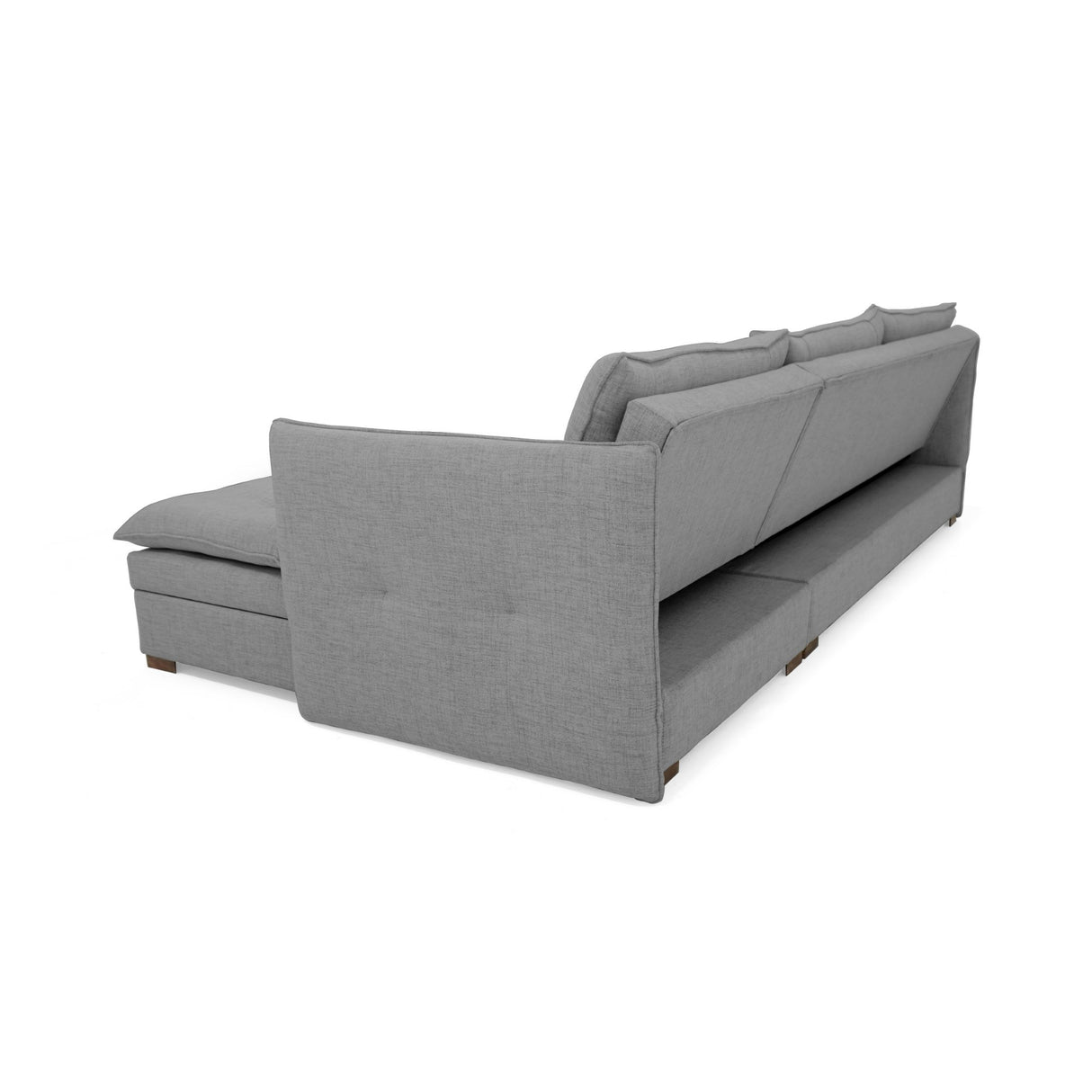 Sofá en L Napoles Gris 166x80cm de Tres Puestos Reclinable con Almacenamiento Lado Izquierdo y con Apoya Brazos - SOFAS Y POLTRONAS | Bylmo