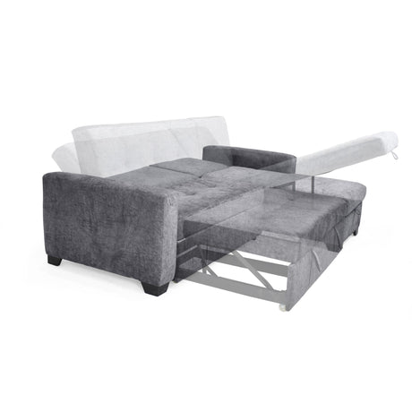 Sala Atlas Gris 120x92cm con Sofá Cama Reclinable con Apoya Brazos Almacenamiento Chaise Atlas y Mesa de Centro Veracruz - SOFAS Y POLTRONAS | Bylmo