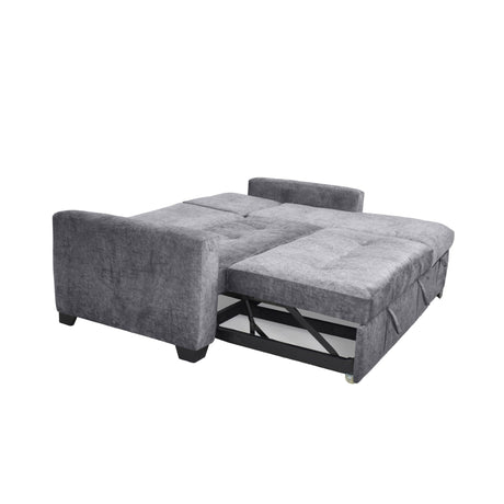 Sala Atlas Gris 120x92cm con Sofá Cama Reclinable con Apoya Brazos Almacenamiento Chaise Atlas y Mesa de Centro Veracruz - SOFAS Y POLTRONAS | Bylmo