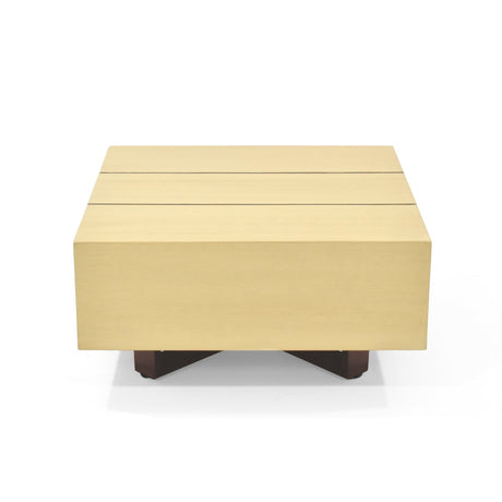 Mesa de Centro Veracruz Miel y Wengue 60x30cm Cuadrado con Patas - MESAS DE CENTRO | Bylmo