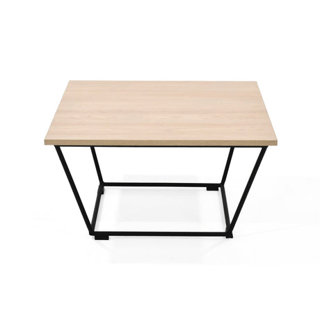 Mesa de Centro Leeds Oasis y Negro Metálico 60x35.5cm Cuadrado con Patas - MESAS DE CENTRO | Bylmo