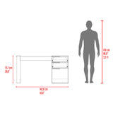 Escritorio Office 13 Gris Positano 142x75.7cm Con Dos Cajones - ESCRITORIOS | Bylmo